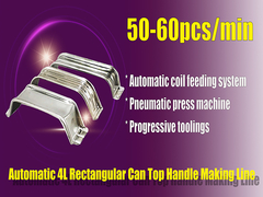 Automatic 4L Rectangular Can Top Handle Making Line