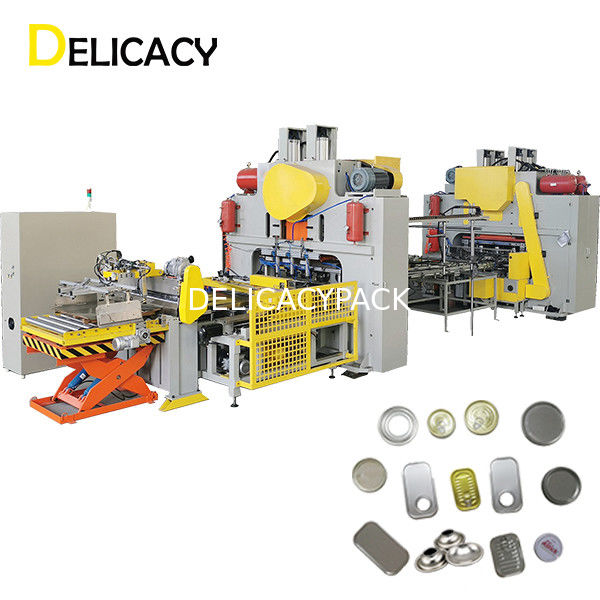 Full Automatic CNC Tin Can Production Line , EOE End Tinplate Sheet Feed Press