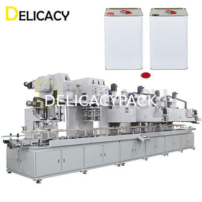 3 Phase Full Automatic Production Line For 18L Square Tin Can Iron Containers